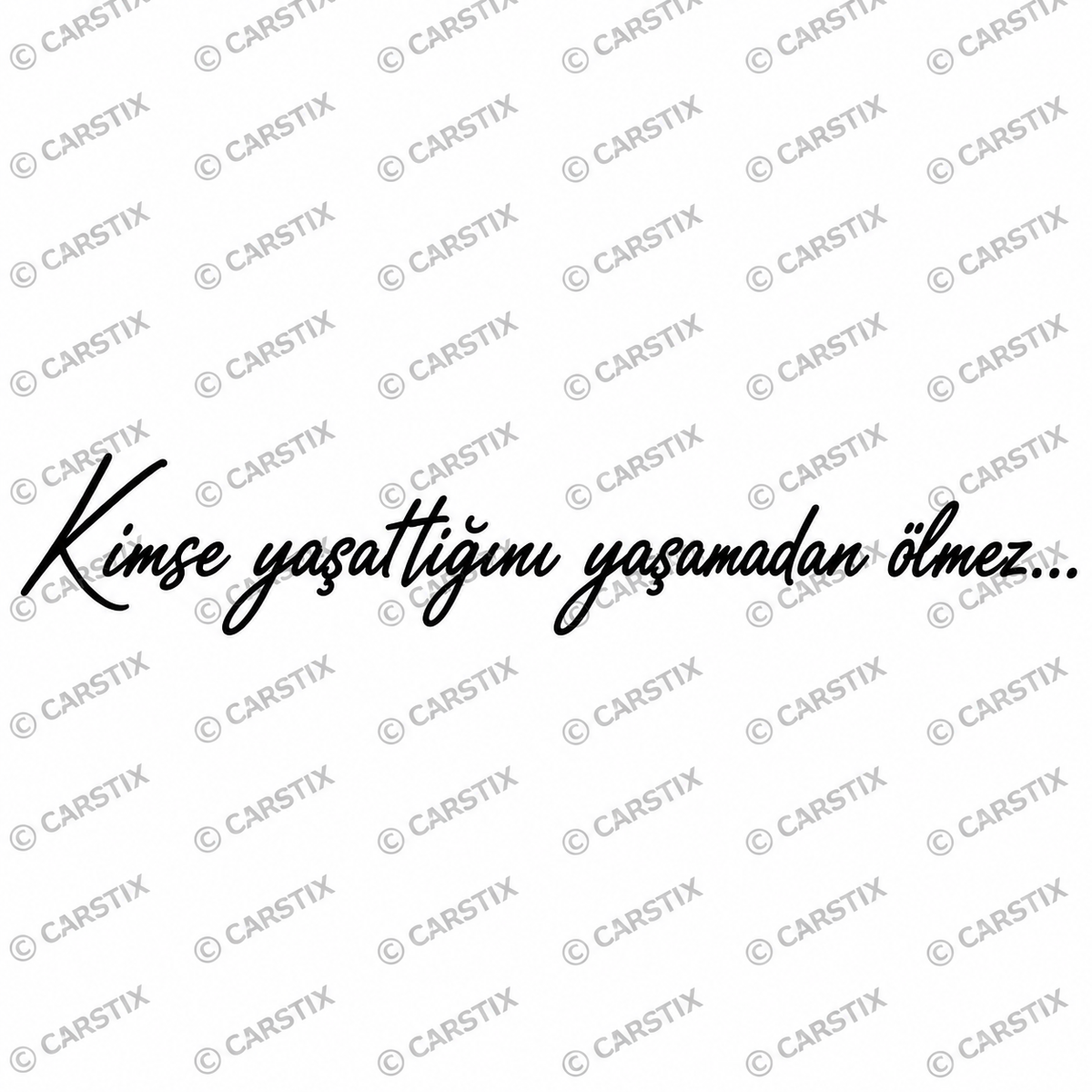KİMSE YAŞATTIĞINI YAŞAMADAN ÖLMEZ (3cm x 30cm)